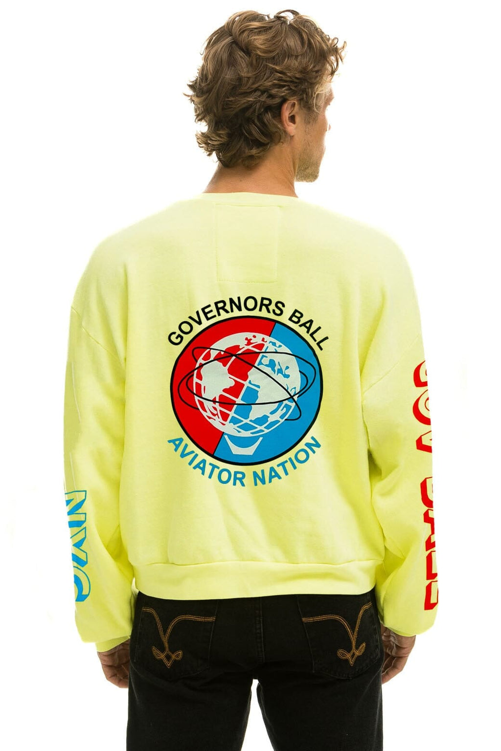 Classic GOV BALL 2024 CREW SWEATSHIRT RELAXED - NEON YELLOW