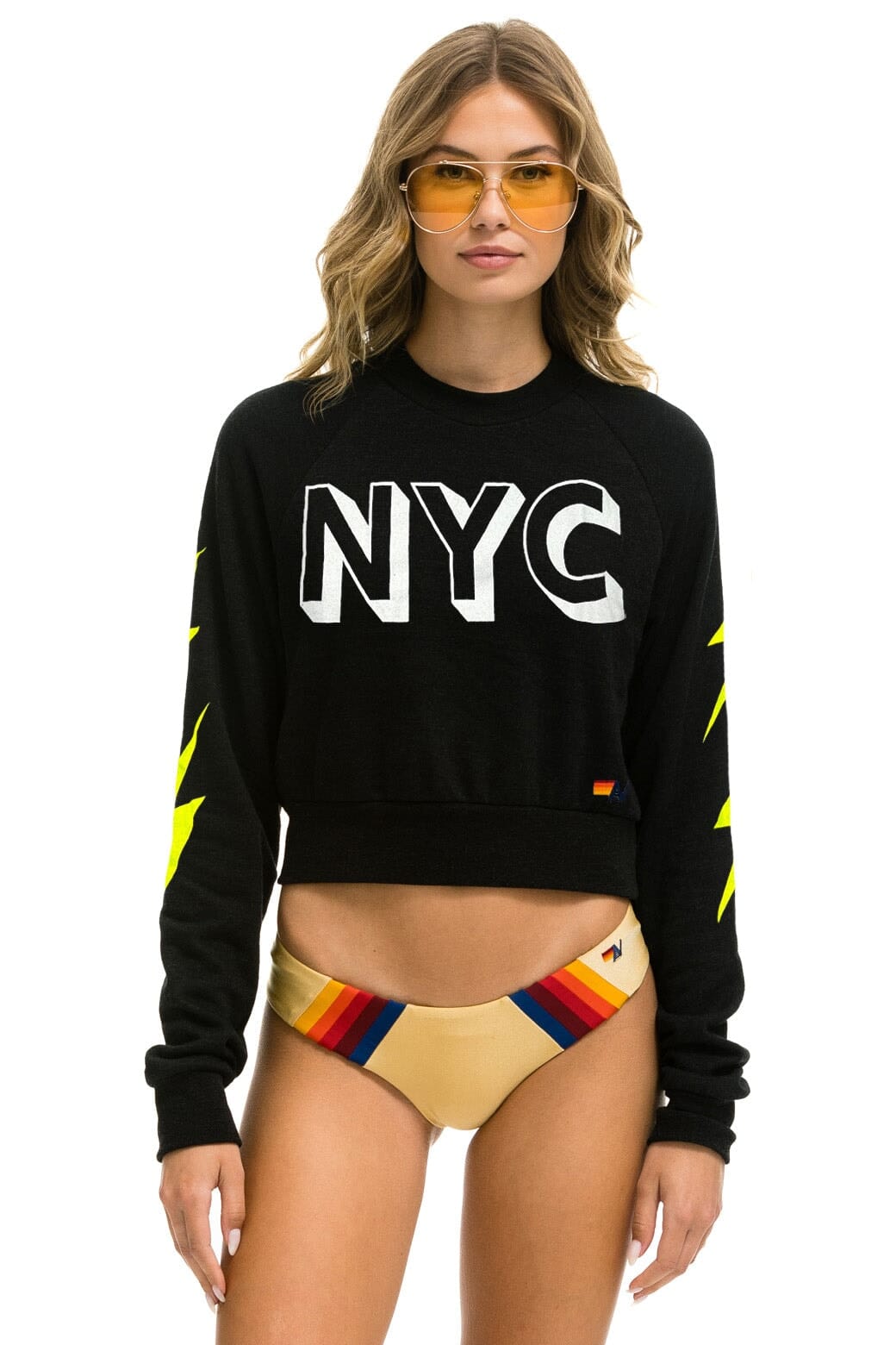 Classic GOV BALL 2024 CROPPED CREW SWEATSHIRT - BLACK
