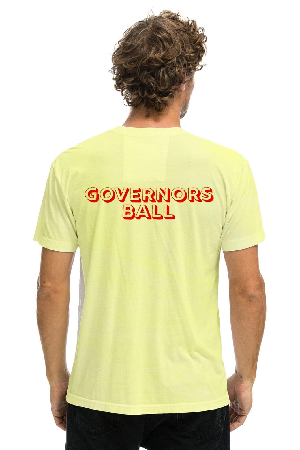 Classic GOV BALL 2024 UNISEX CREW TEE - NEON YELLOW