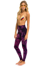 Classic HAND DYED FULL LENGTH HI-RISE LEGGINGS - TIE DYE CRYSTAL ROSE