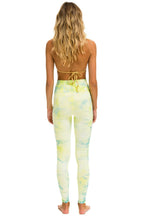 Classic HAND DYED FULL LENGTH HI-RISE LEGGINGS - TIE DYE NEON YELLOW