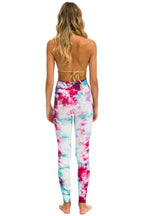 Classic HAND DYED FULL LENGTH HI-RISE LEGGINGS - TIE DYE TURQUOISE