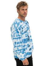 Classic HAND DYED RELAXED CREW SWEATSHIRT - TIE DYE BLUE