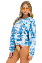 Classic HAND DYED RELAXED CREW SWEATSHIRT - TIE DYE BLUE