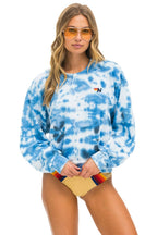 Classic HAND DYED RELAXED CREW SWEATSHIRT - TIE DYE BLUE