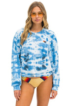 Classic HAND DYED RELAXED CREW SWEATSHIRT - TIE DYE BLUE