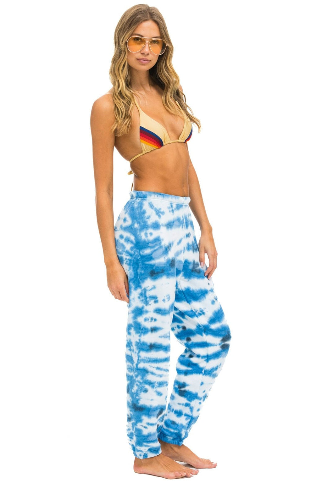 Classic HAND DYED SWEATPANTS - TIE DYE BLUE