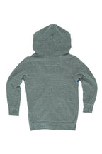 Classic KIDS 5 STRIPE HOODIE - HEATHER GREY BLUE STRIPES