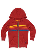 Classic KIDS 5 STRIPE HOODIE - RED