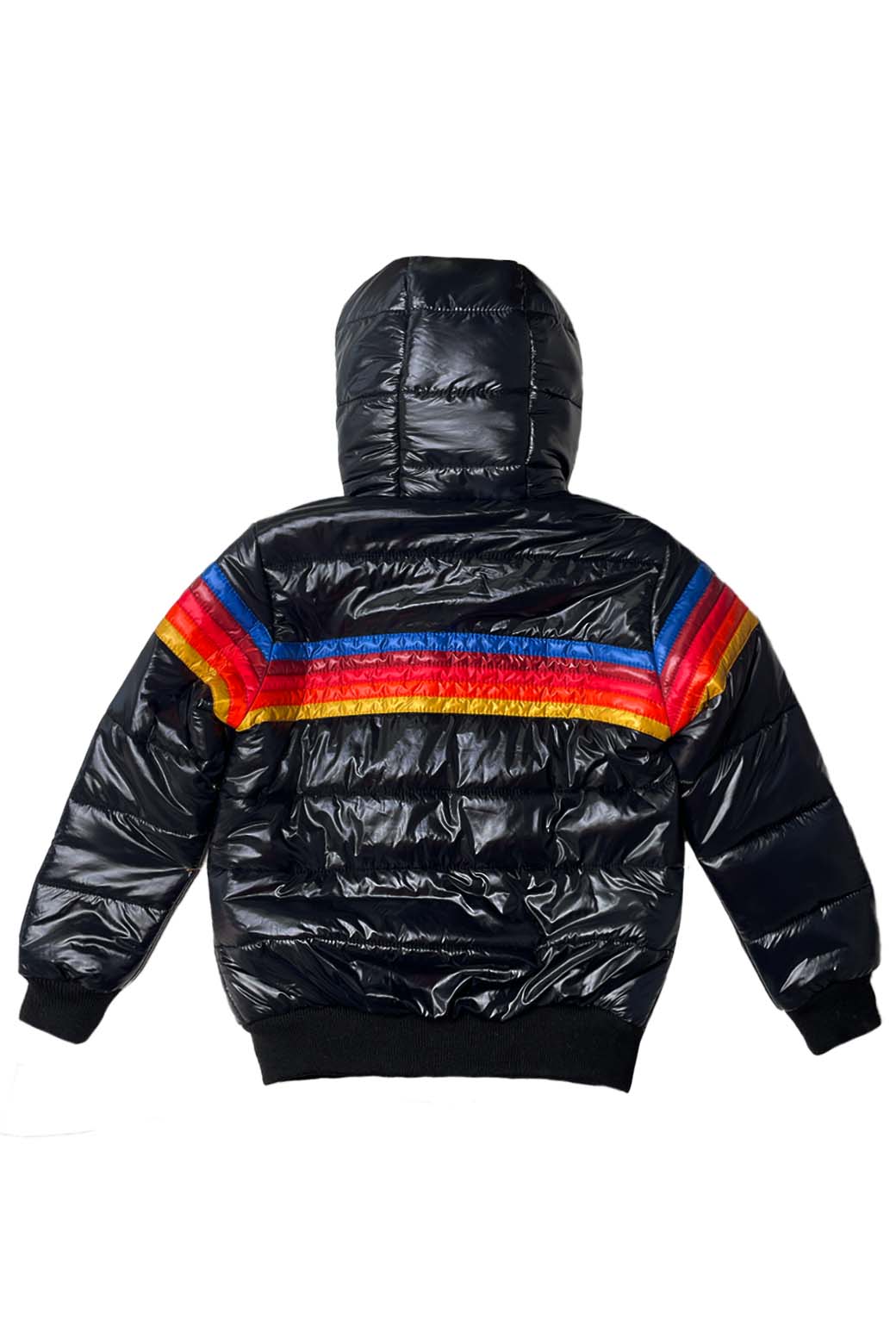 Classic KIDS 5 STRIPE TREKKER JACKET - GLOSSY BLACK