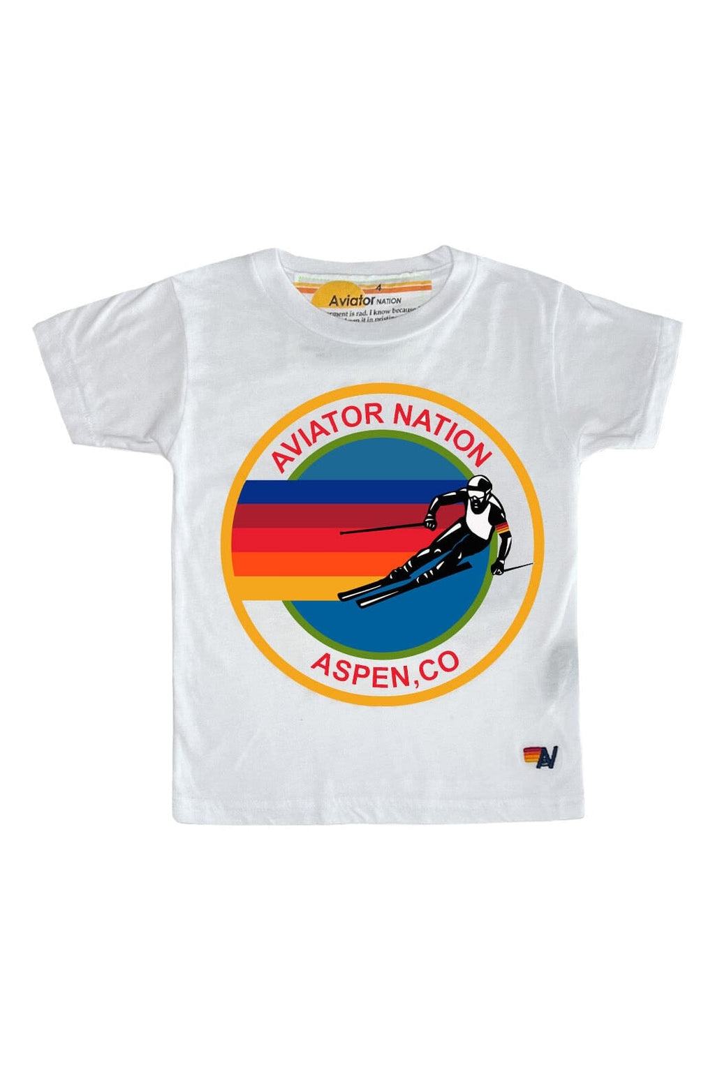 Classic KIDS AVIATOR NATION ASPEN TEE - WHITE