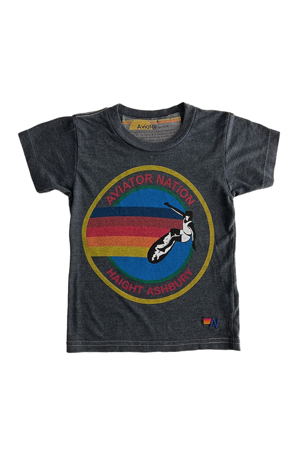 Classic KIDS AVIATOR NATION HAIGHT ASHBURY TEE - CHARCOAL