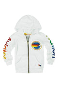 Classic KIDS AVIATOR NATION MALIBU ZIP HOODIE - WHITE