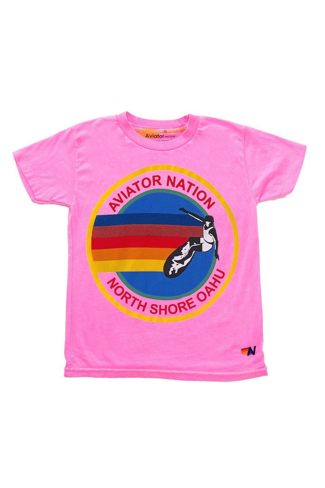 Classic KIDS AVIATOR NATION NORTH SHORE TEE - NEON PINK