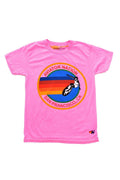 Classic KIDS AVIATOR NATION SAN FRANCISCO CREW TEE - NEON PINK