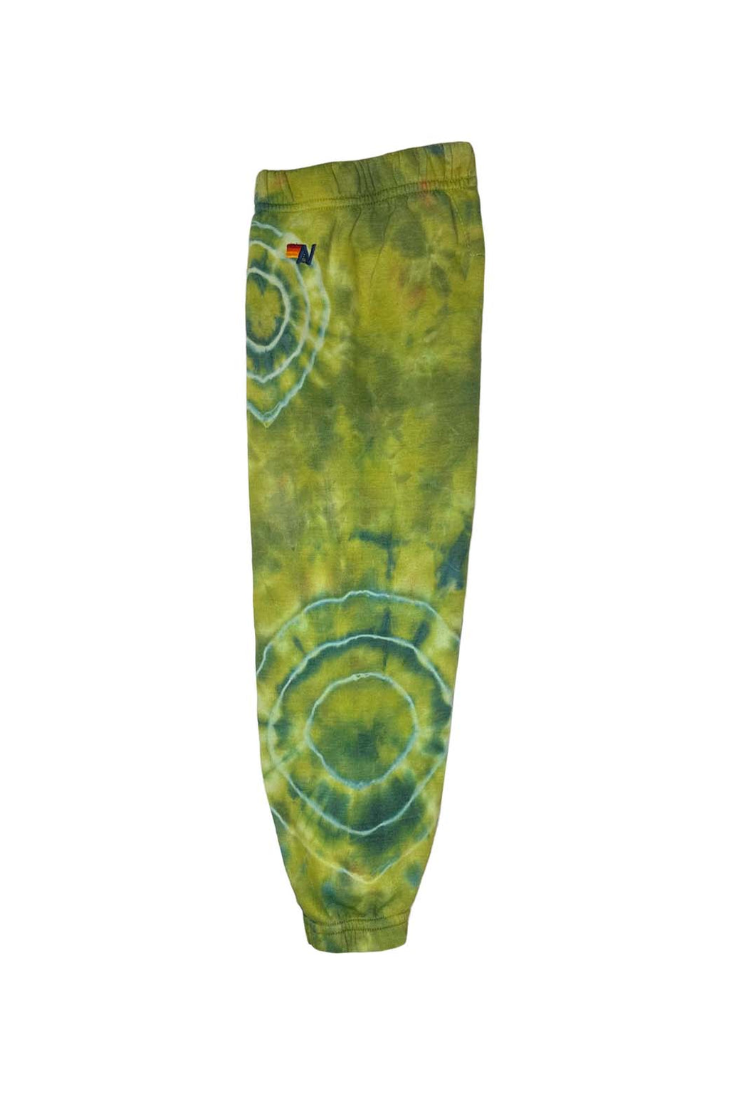 Classic KIDS HAND DYED SWEATPANTS - TIE DYE GREEN YELLOW