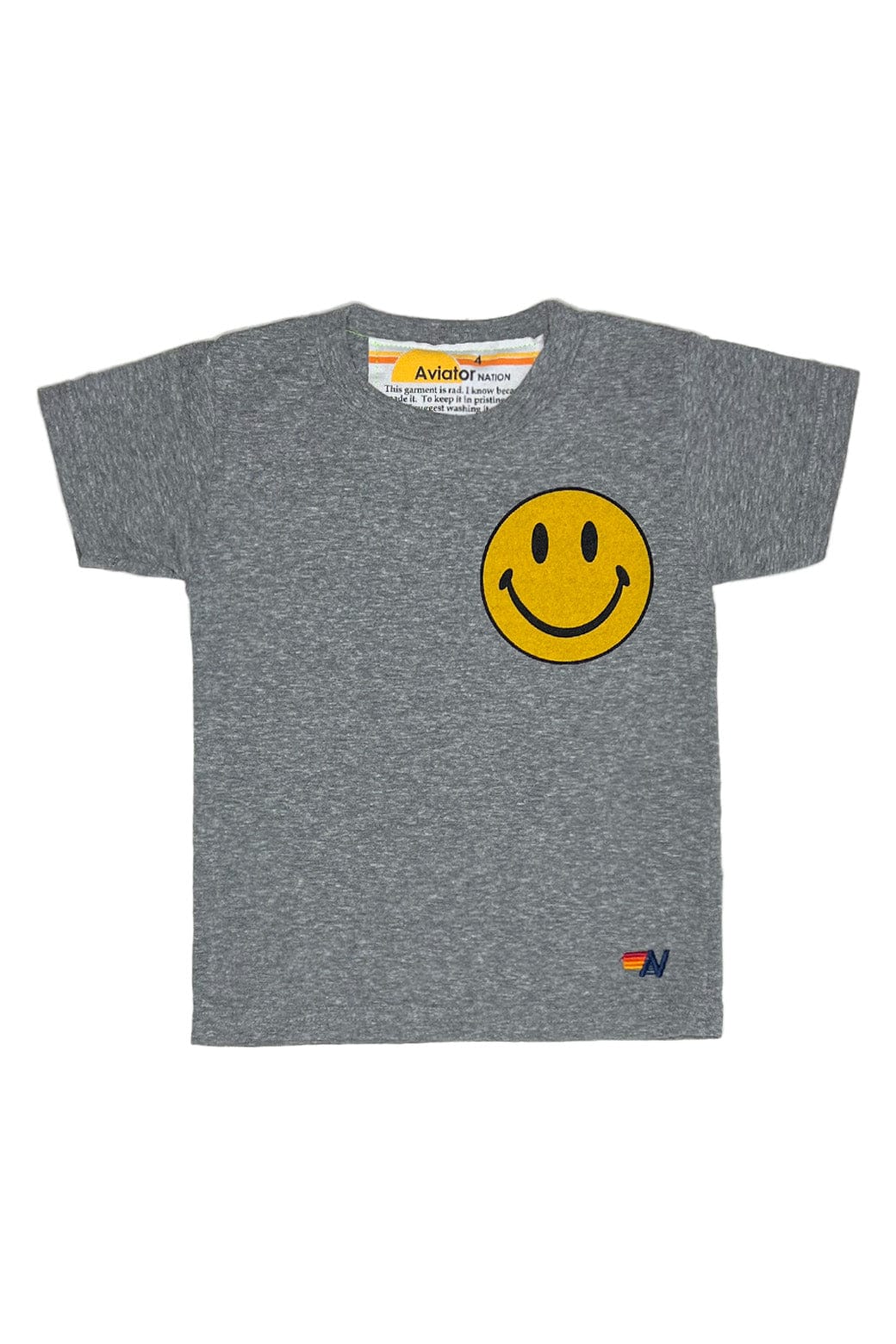 Classic KIDS SMILEY 2 TEE - HEATHER GREY
