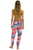Classic LIGHT WEIGHT HAND DYED SWEATPANTS - TIE DYE RED