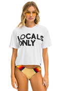 Classic LOCALS ONLY BOYFRIEND TEE - WHITE