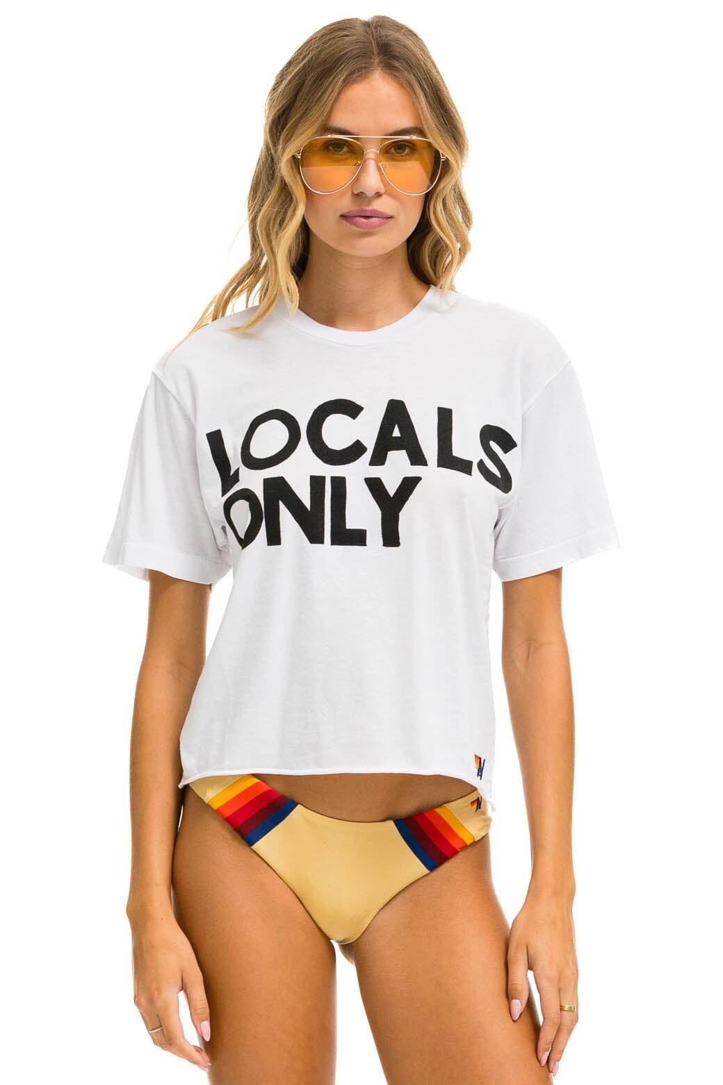 Classic LOCALS ONLY BOYFRIEND TEE - WHITE