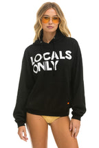 Classic LOCALS ONLY RELAXED PULLOVER HOODIE - BLACK