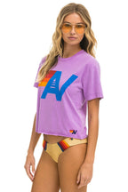 Classic LOGO BOYFRIEND TEE - NEON PURPLE