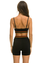 Classic LOGO ELASTIC KEYHOLE BRA - BLACK