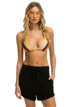Classic LOGO EMBROIDERY LIGHT WEIGHT LOUNGER SHORT - BLACK