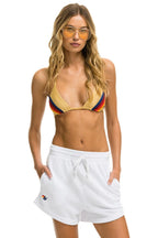 Classic LOGO EMBROIDERY LIGHT WEIGHT LOUNGER SHORT - WHITE