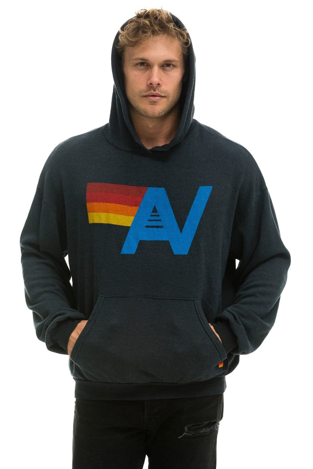 Classic LOGO PULLOVER RELAXED HOODIE - CHARCOAL