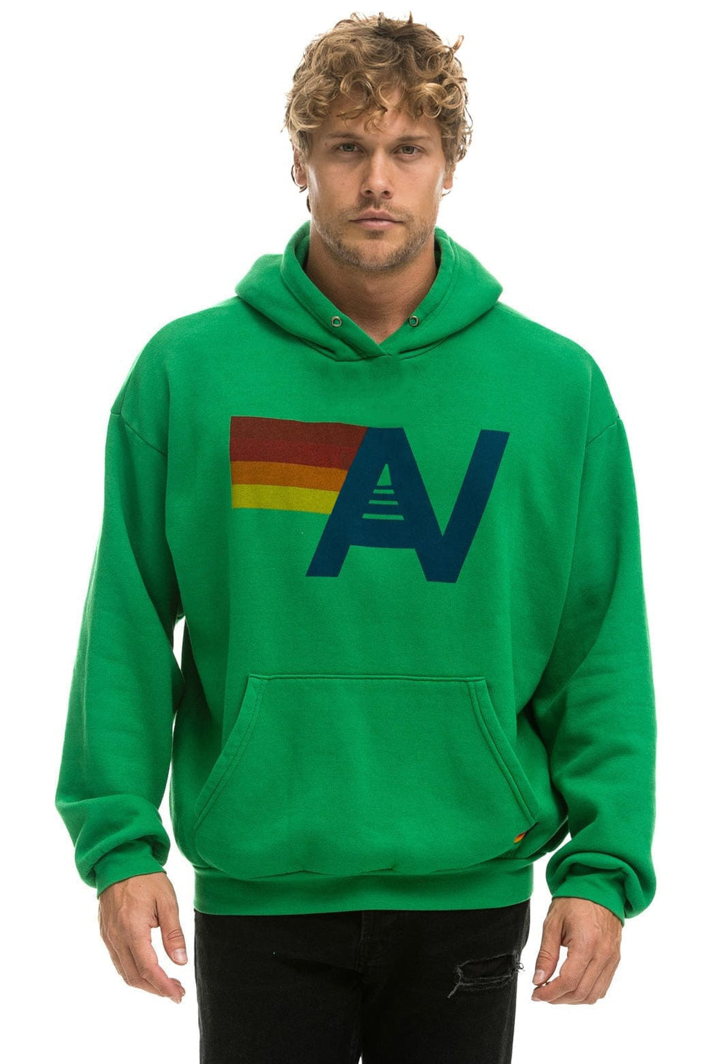 Classic LOGO PULLOVER RELAXED HOODIE - KELLY GREEN