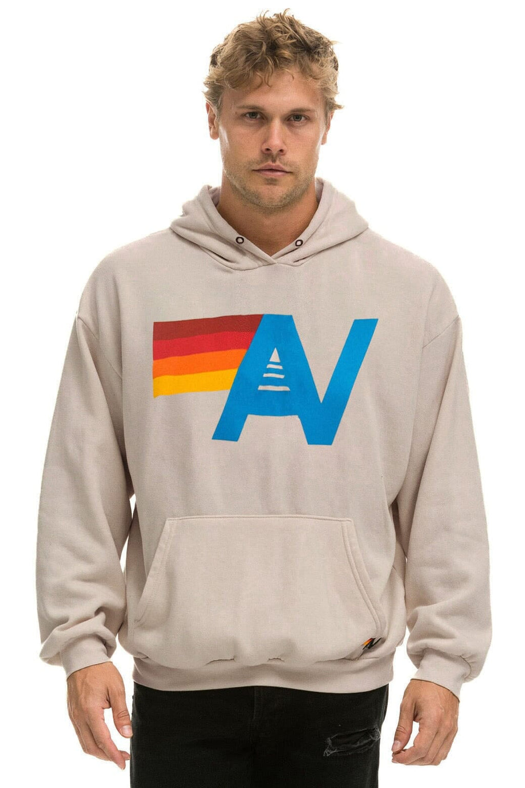 Classic LOGO PULLOVER RELAXED HOODIE - SAND