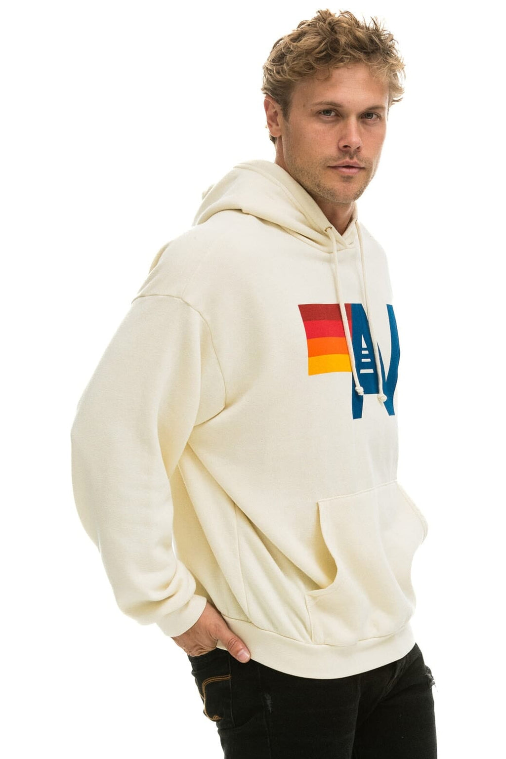 Classic LOGO PULLOVER RELAXED HOODIE - VINTAGE WHITE