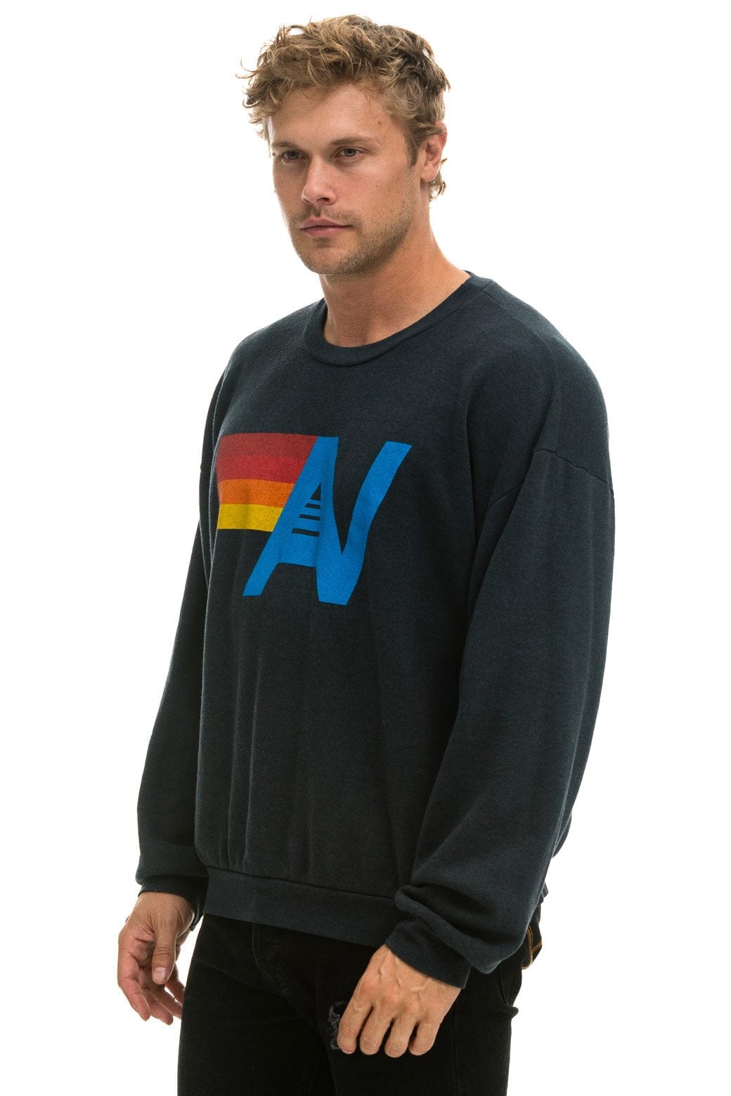 Classic LOGO RELAXED CREW SWEATSHIRT - CHARCOAL