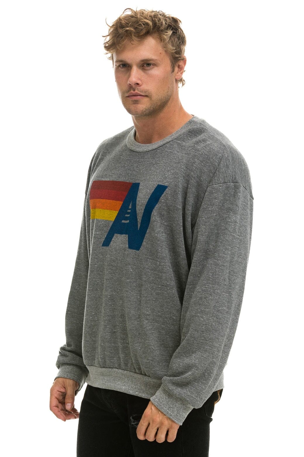 Classic LOGO RELAXED CREW SWEATSHIRT - HEATHER