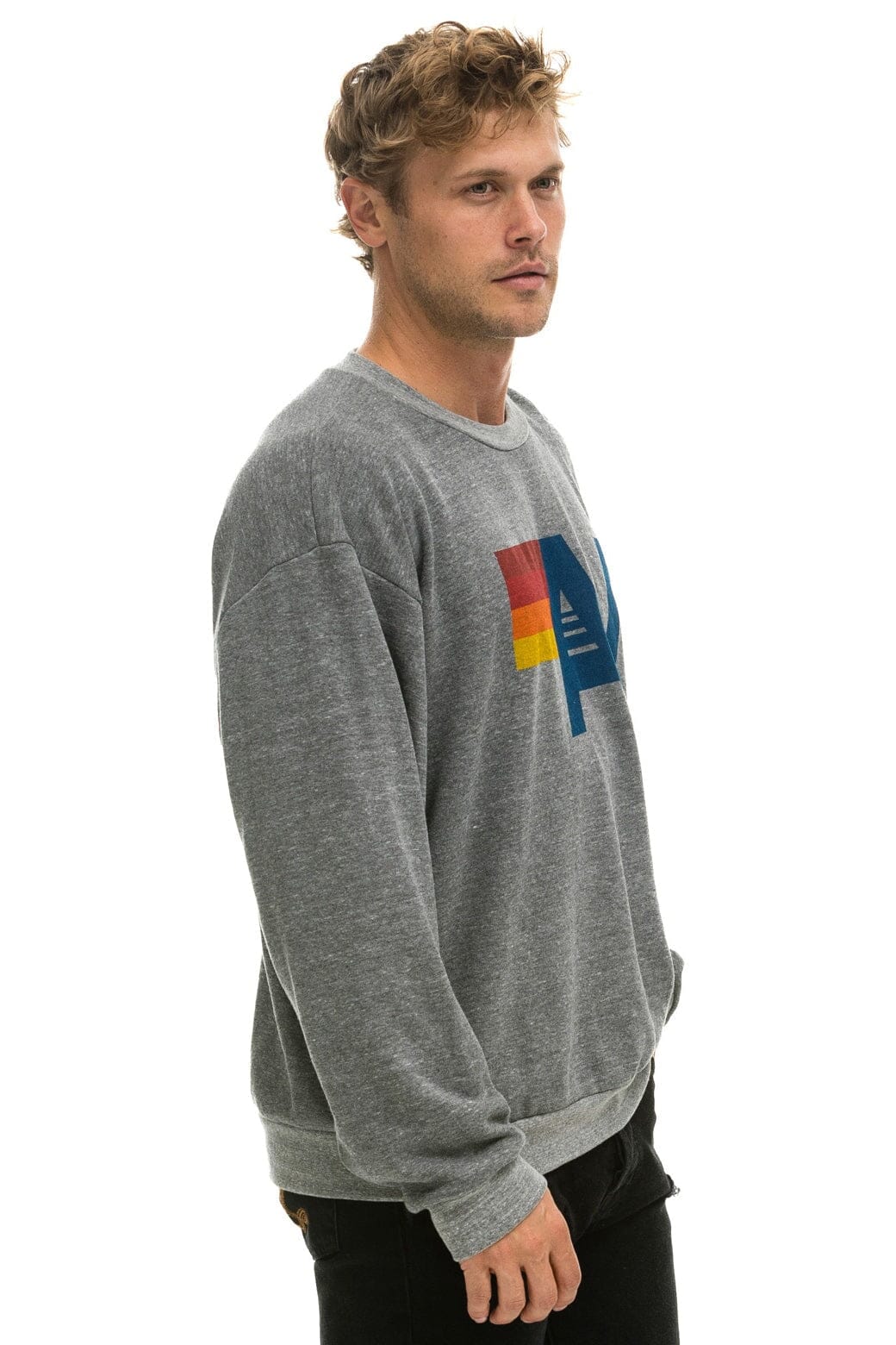 Classic LOGO RELAXED CREW SWEATSHIRT - HEATHER