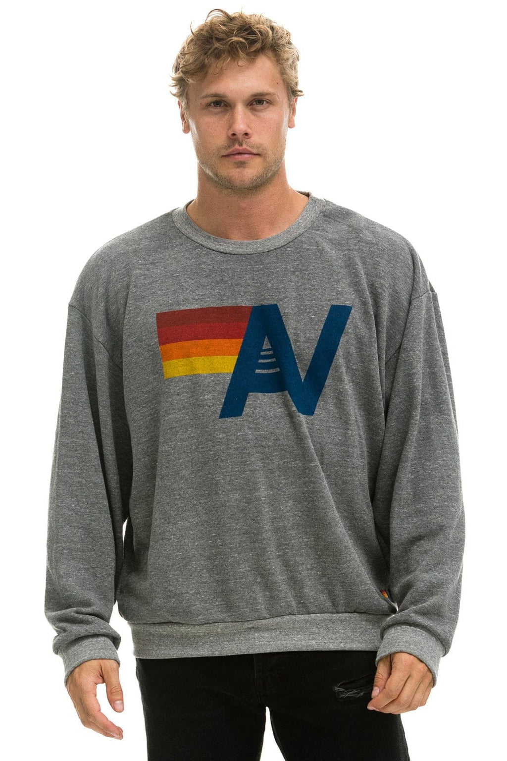 Classic LOGO RELAXED CREW SWEATSHIRT - HEATHER