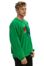 Classic LOGO RELAXED CREW SWEATSHIRT - KELLY GREEN