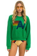 Classic LOGO RELAXED CREW SWEATSHIRT - KELLY GREEN