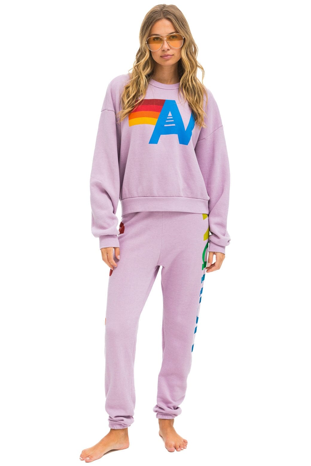 Classic LOGO RELAXED CREW SWEATSHIRT - MAUVE