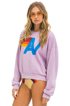 Classic LOGO RELAXED CREW SWEATSHIRT - MAUVE