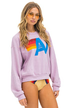 Classic LOGO RELAXED CREW SWEATSHIRT - MAUVE
