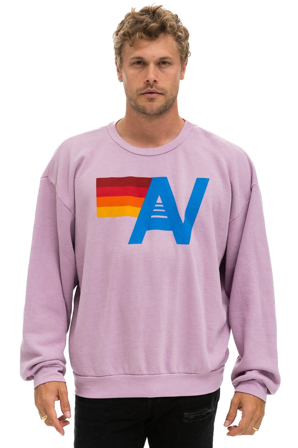 Classic LOGO RELAXED CREW SWEATSHIRT - MAUVE
