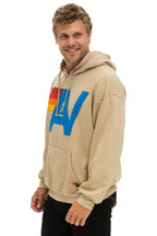 Classic LOGO STITCH PULLOVER RELAXED HOODIE - SAND