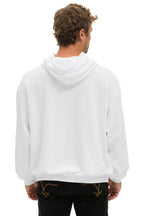 Classic LOGO STITCH PULLOVER RELAXED HOODIE - WHITE