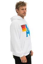 Classic LOGO STITCH PULLOVER RELAXED HOODIE - WHITE