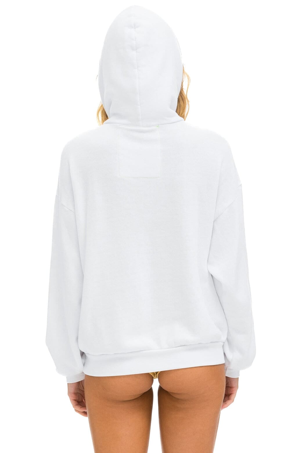 Classic LOGO STITCH PULLOVER RELAXED HOODIE - WHITE