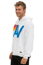 Classic LOGO STITCH PULLOVER RELAXED HOODIE - WHITE