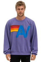 Classic LOGO STITCH RELAXED CREW SWEATSHIRT - LAVENDER