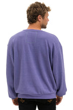 Classic LOGO STITCH RELAXED CREW SWEATSHIRT - LAVENDER